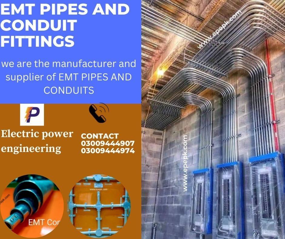 EMT GI Pipe Conduit Pipe & Accessories supplier in Pakistan