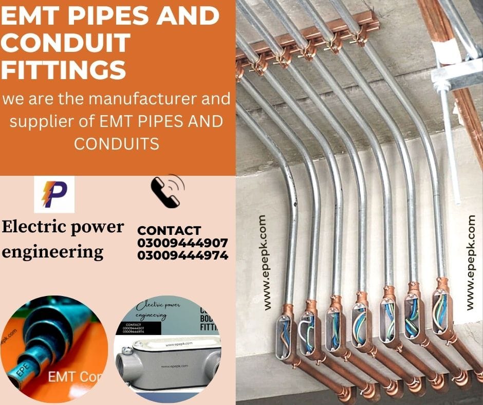 EMT GI Pipe Conduit Pipe & Accessories supplier in Pakistan